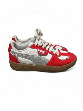 PUMA Palermo Moda Holiday Glitz Lace Up Womens 7 Red Sneakers Casual Shoes
